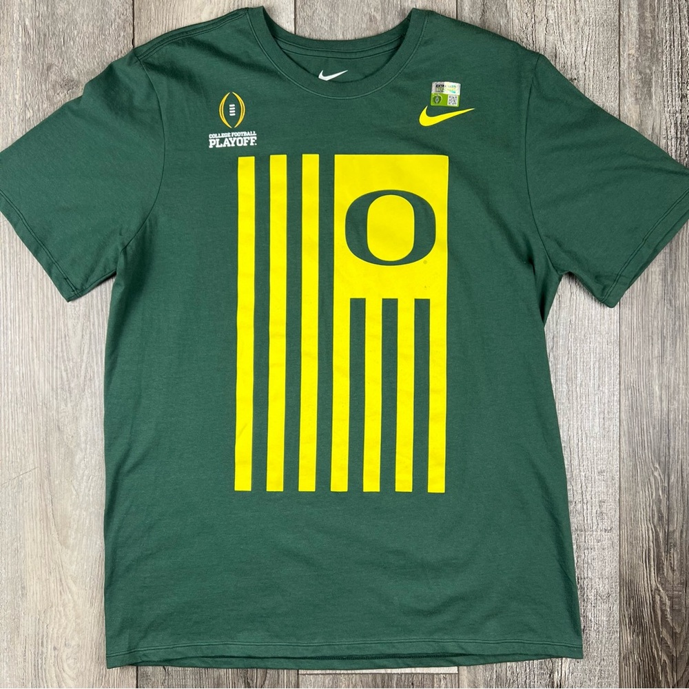 Nike Oregon Ducks American Flag College Football Shirt Athletic Fit Size Large